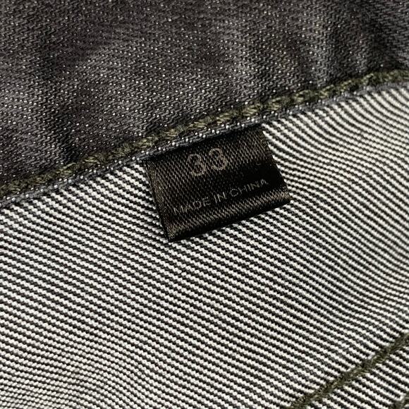 John Varvatos USA Bowery Jeans Mens 33 Black Slim Straight Stretch Meas: 34x32 - Picture 6 of 16